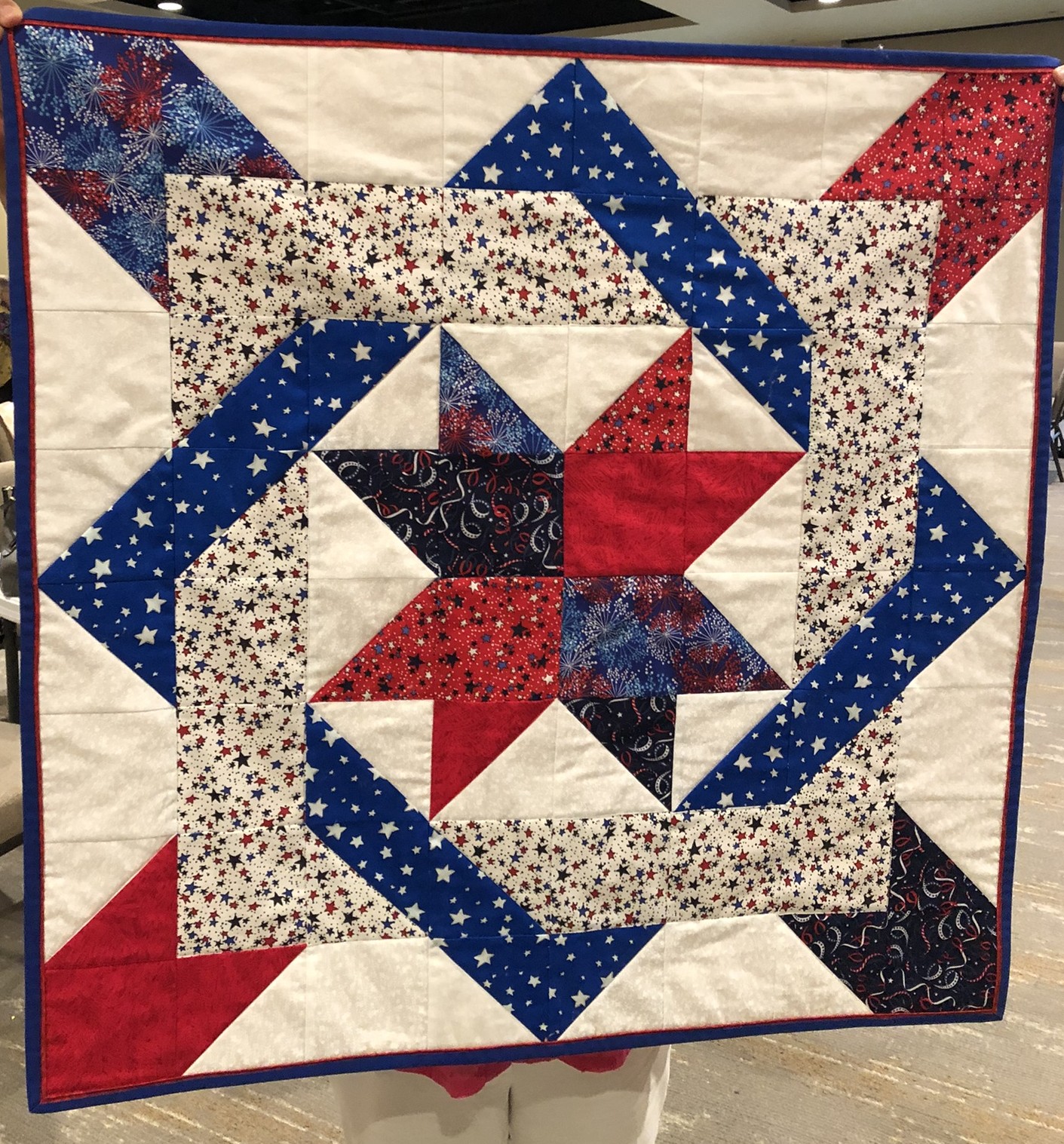 Diagonal strips quilt